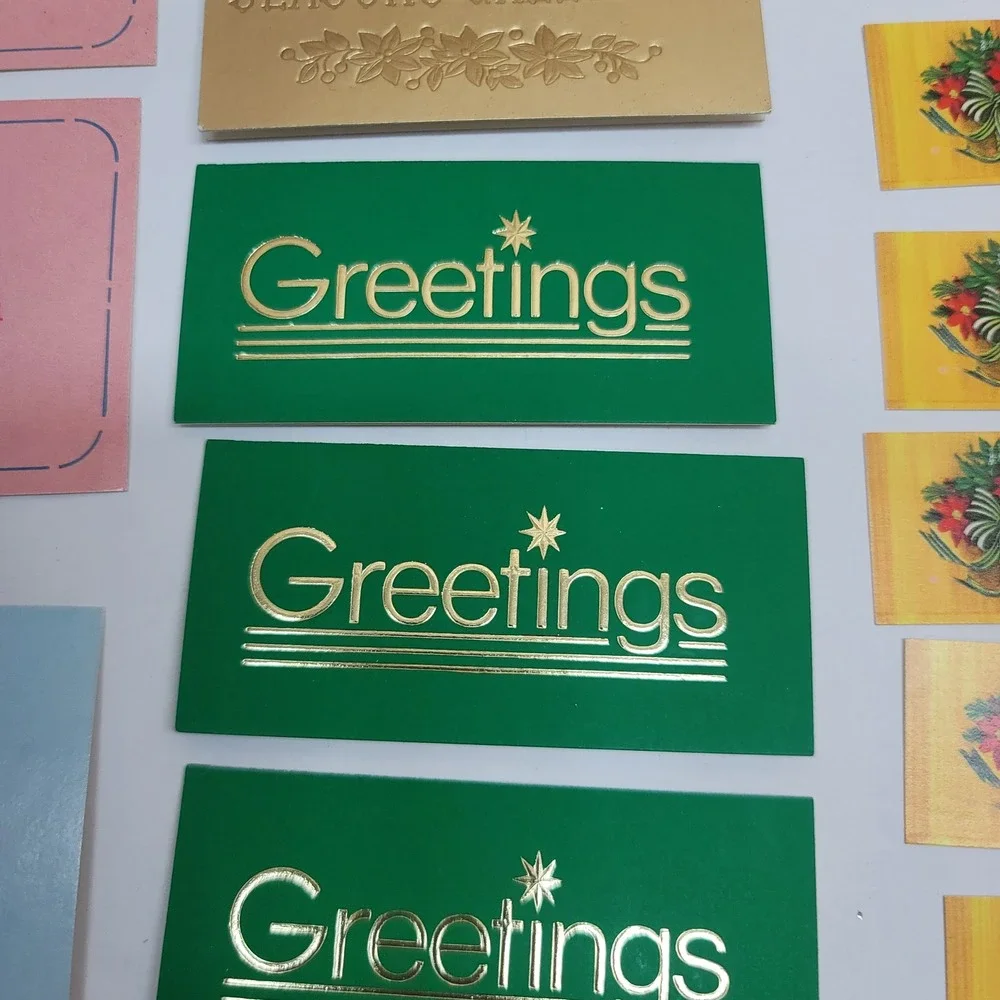 Vtg Christmas Gift Tags/Seals Lot 186pc Currier & Ives Retro Santa Angel Unused